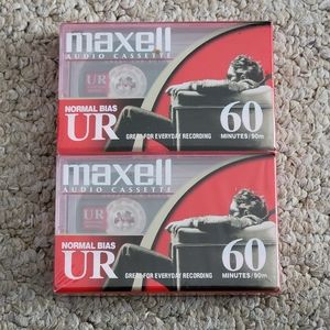 Maxell Audio Casette 2 Pack Normal Bias UR 60 Minutes NWOT